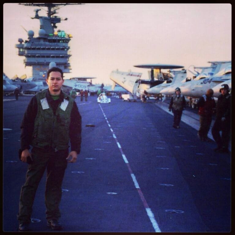 hector on aircraft carrier